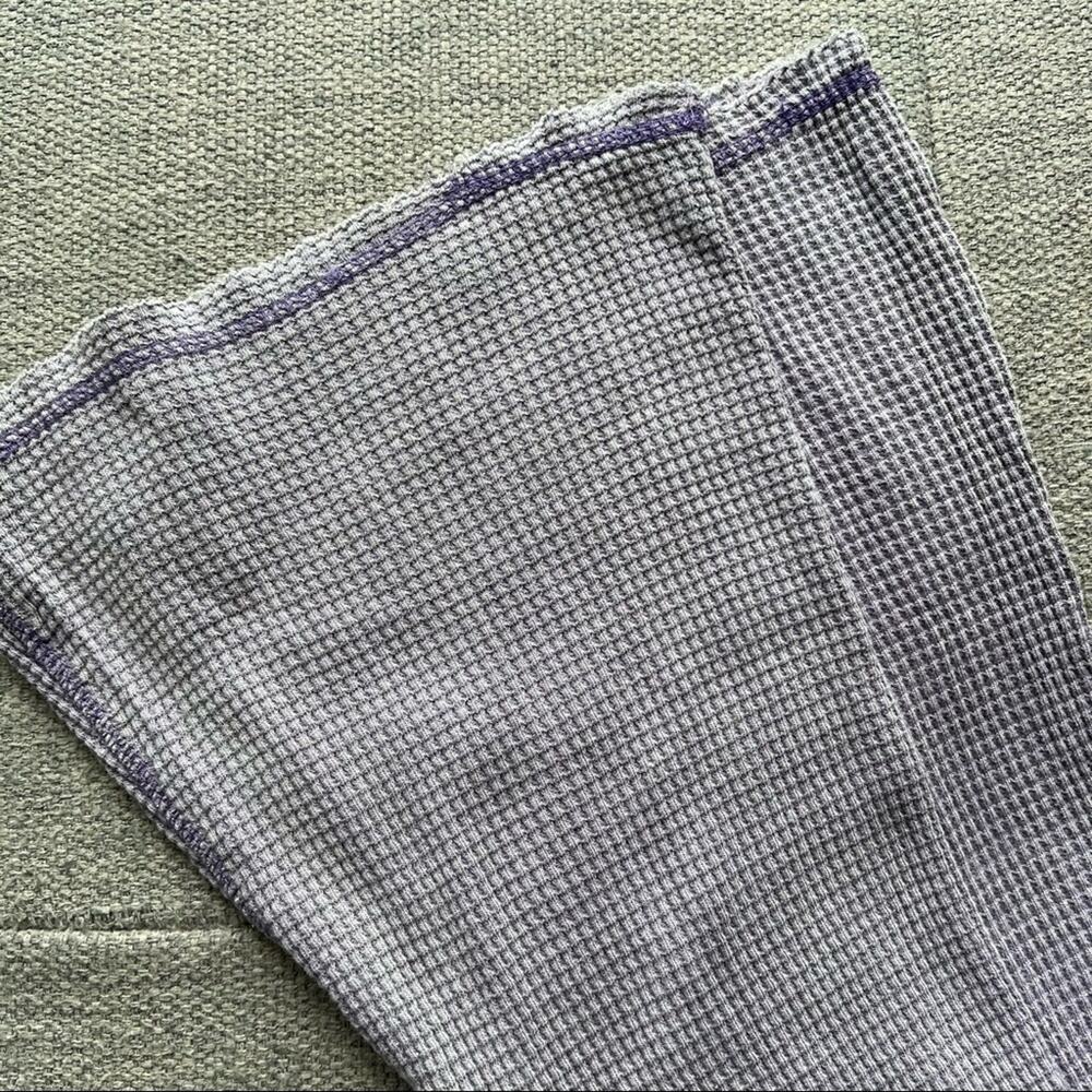 Wild Fable Waffle Knit Thermal Boho Flare Leg Pants Legging Purple Large - Picture 4 of 10